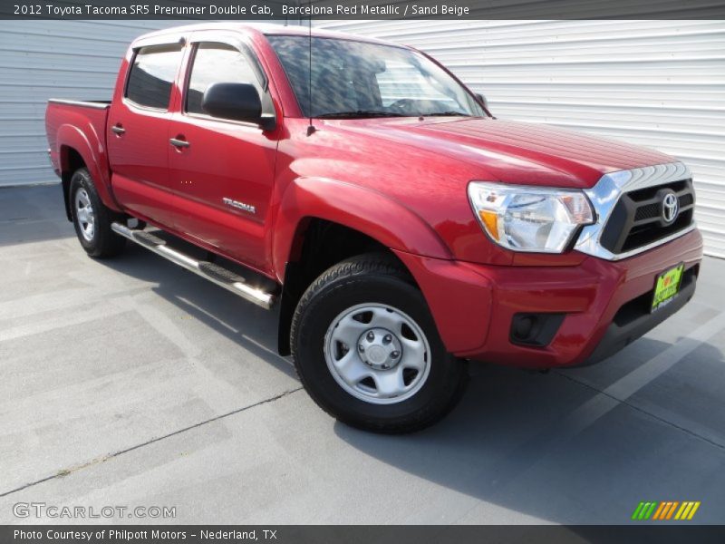 Barcelona Red Metallic / Sand Beige 2012 Toyota Tacoma SR5 Prerunner Double Cab