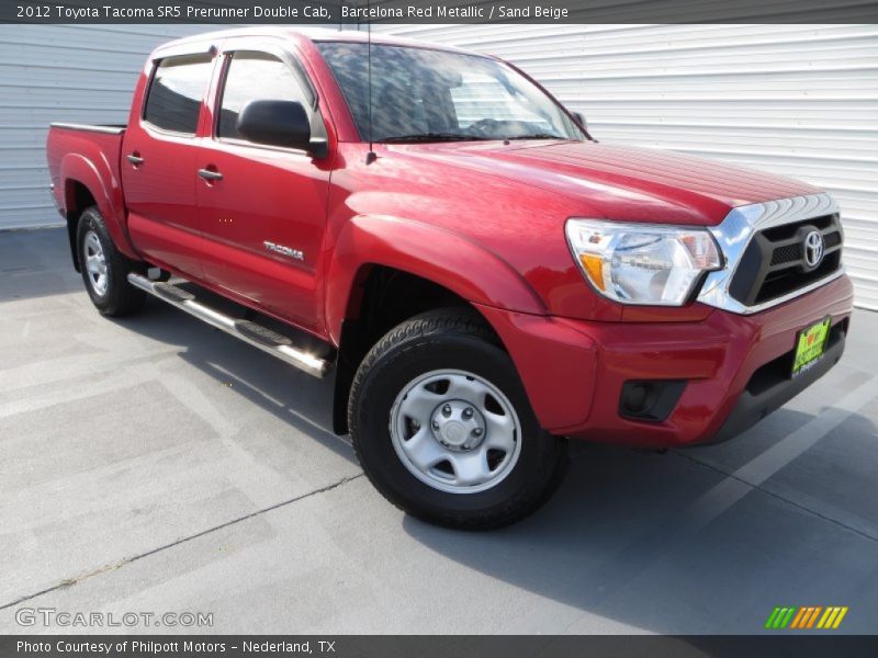 Barcelona Red Metallic / Sand Beige 2012 Toyota Tacoma SR5 Prerunner Double Cab