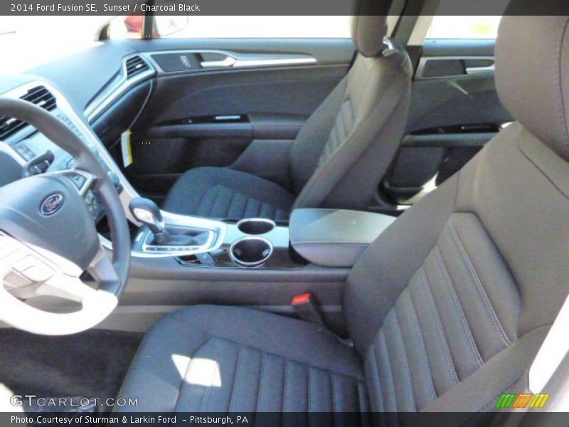 Sunset / Charcoal Black 2014 Ford Fusion SE