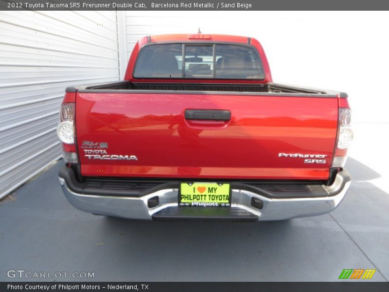 Barcelona Red Metallic / Sand Beige 2012 Toyota Tacoma SR5 Prerunner Double Cab