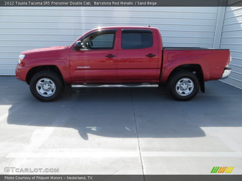 Barcelona Red Metallic / Sand Beige 2012 Toyota Tacoma SR5 Prerunner Double Cab