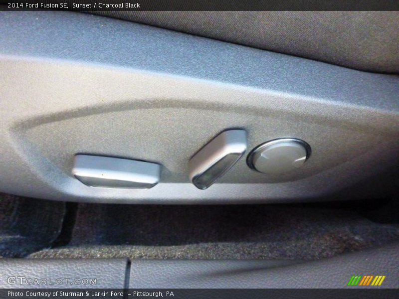 Sunset / Charcoal Black 2014 Ford Fusion SE