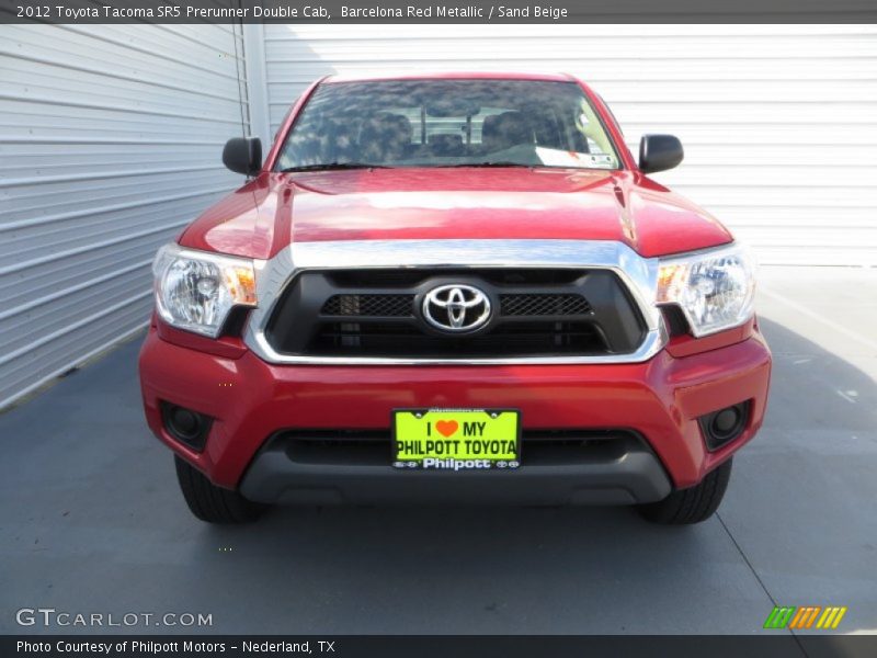 Barcelona Red Metallic / Sand Beige 2012 Toyota Tacoma SR5 Prerunner Double Cab