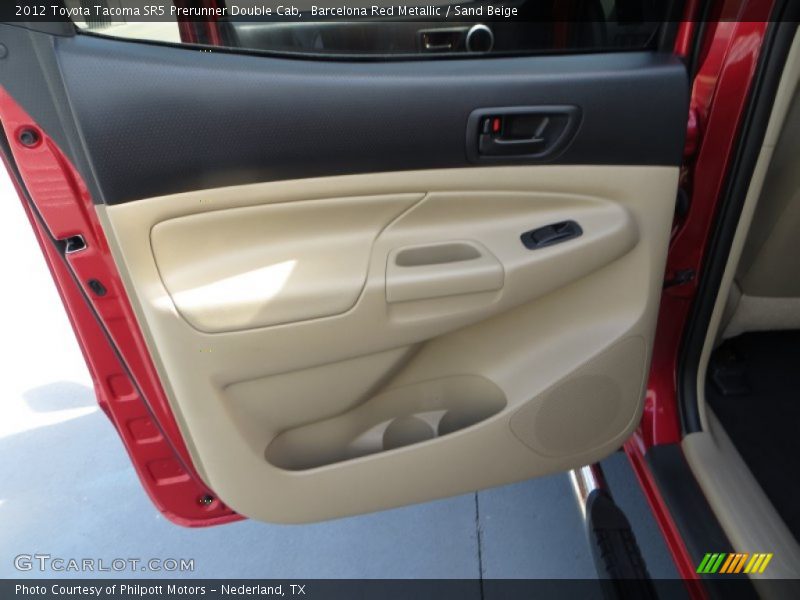 Barcelona Red Metallic / Sand Beige 2012 Toyota Tacoma SR5 Prerunner Double Cab