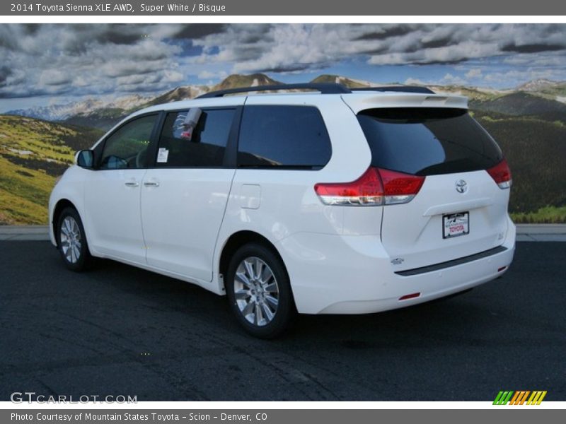 Super White / Bisque 2014 Toyota Sienna XLE AWD