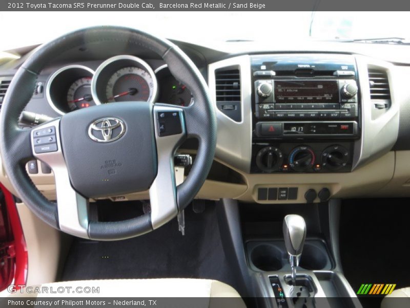 Barcelona Red Metallic / Sand Beige 2012 Toyota Tacoma SR5 Prerunner Double Cab