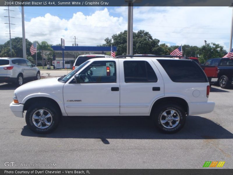 Summit White / Graphite Gray 2004 Chevrolet Blazer LS 4x4