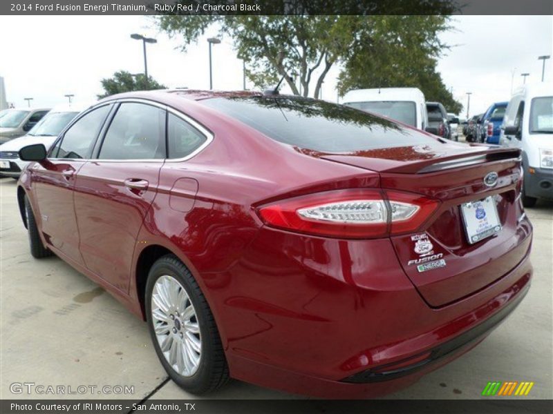 Ruby Red / Charcoal Black 2014 Ford Fusion Energi Titanium