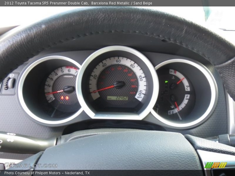 Barcelona Red Metallic / Sand Beige 2012 Toyota Tacoma SR5 Prerunner Double Cab