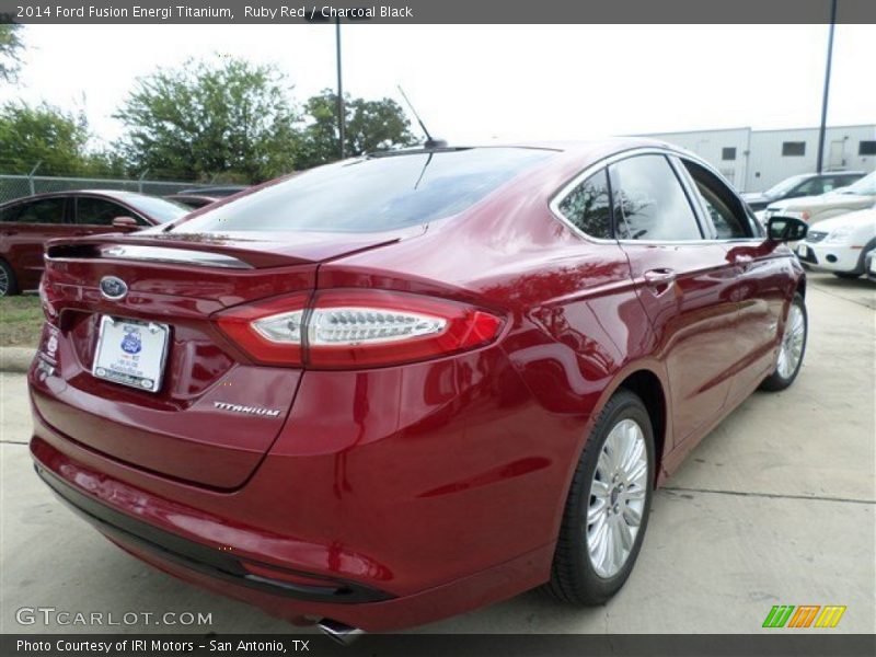 Ruby Red / Charcoal Black 2014 Ford Fusion Energi Titanium