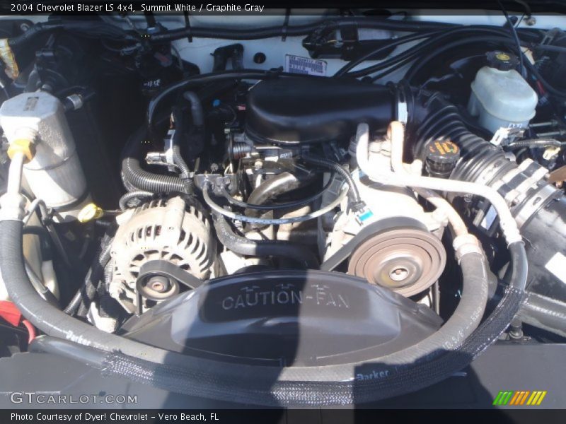 Summit White / Graphite Gray 2004 Chevrolet Blazer LS 4x4