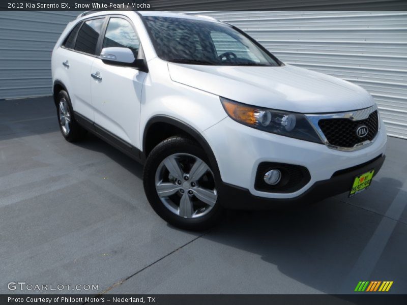 Snow White Pearl / Mocha 2012 Kia Sorento EX
