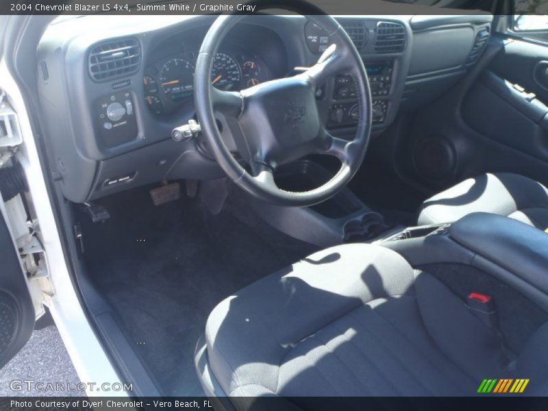 Summit White / Graphite Gray 2004 Chevrolet Blazer LS 4x4