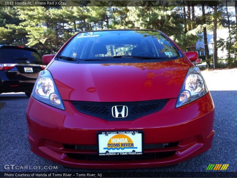 Milano Red / Gray 2013 Honda Fit
