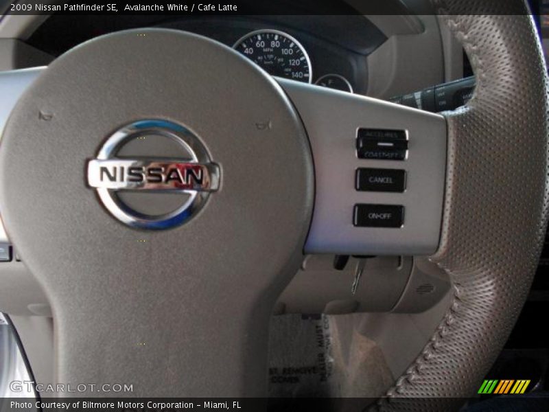 Avalanche White / Cafe Latte 2009 Nissan Pathfinder SE