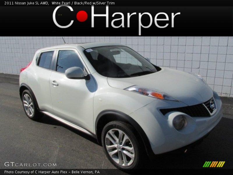 White Pearl / Black/Red w/Silver Trim 2011 Nissan Juke SL AWD