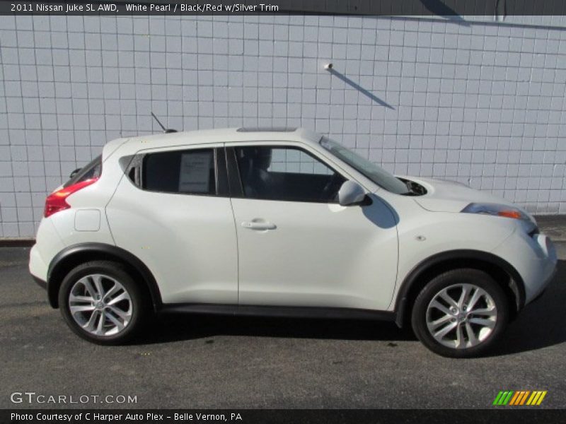 White Pearl / Black/Red w/Silver Trim 2011 Nissan Juke SL AWD