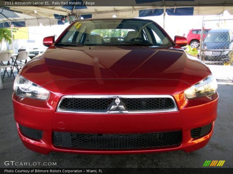 Rally Red Metallic / Beige 2011 Mitsubishi Lancer ES