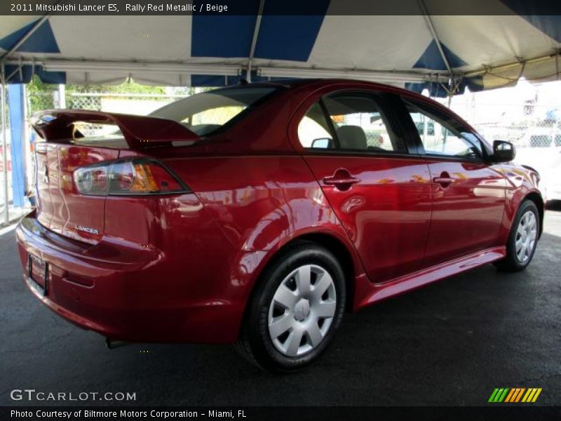 Rally Red Metallic / Beige 2011 Mitsubishi Lancer ES