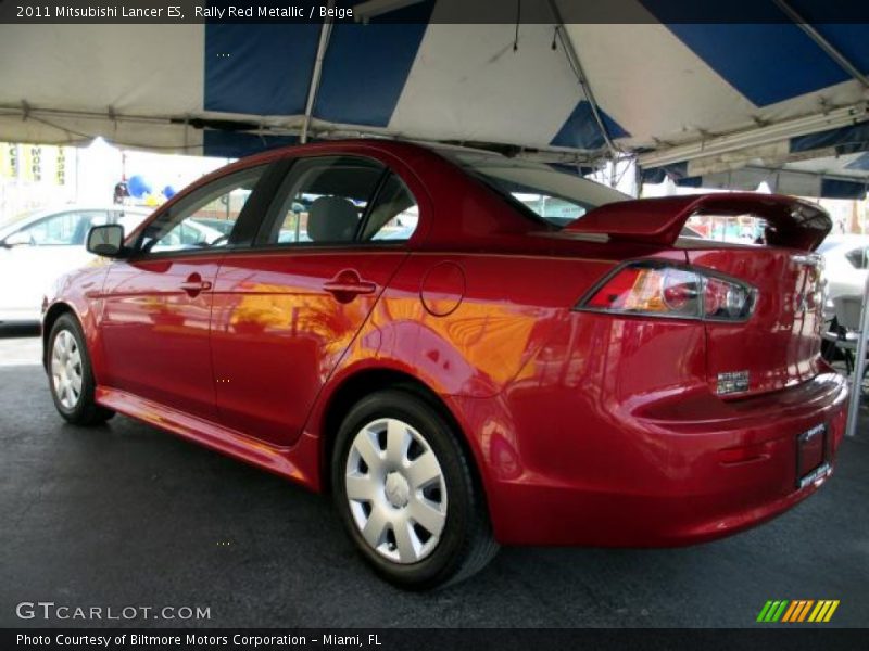 Rally Red Metallic / Beige 2011 Mitsubishi Lancer ES