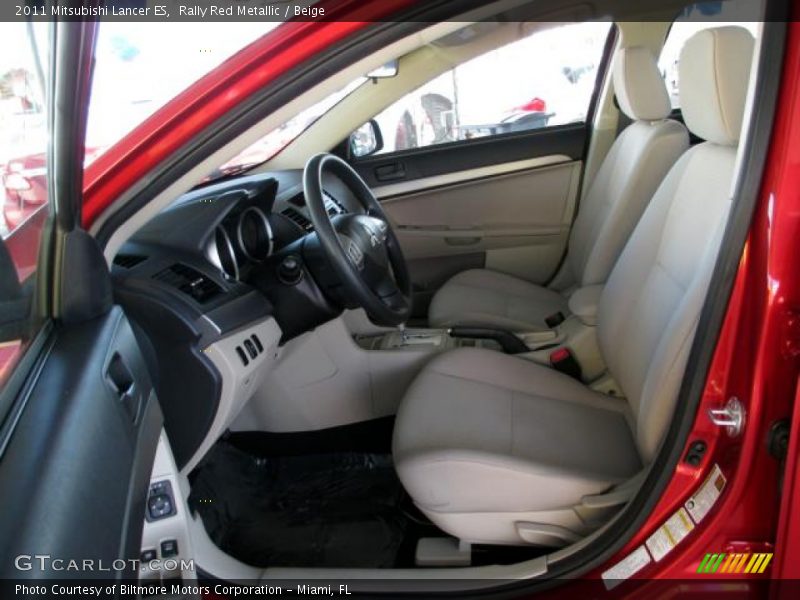 Rally Red Metallic / Beige 2011 Mitsubishi Lancer ES