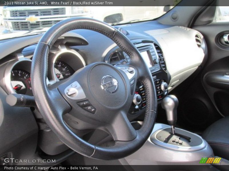 White Pearl / Black/Red w/Silver Trim 2011 Nissan Juke SL AWD