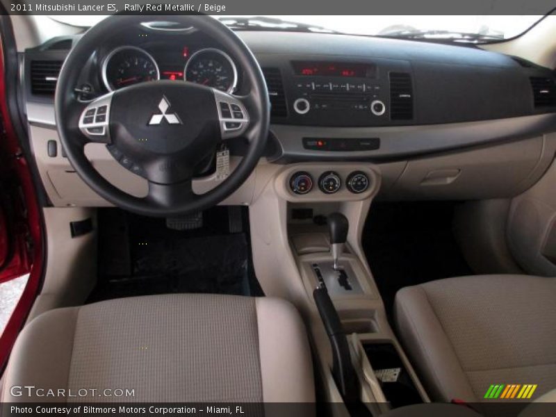 Rally Red Metallic / Beige 2011 Mitsubishi Lancer ES