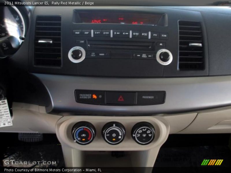 Rally Red Metallic / Beige 2011 Mitsubishi Lancer ES