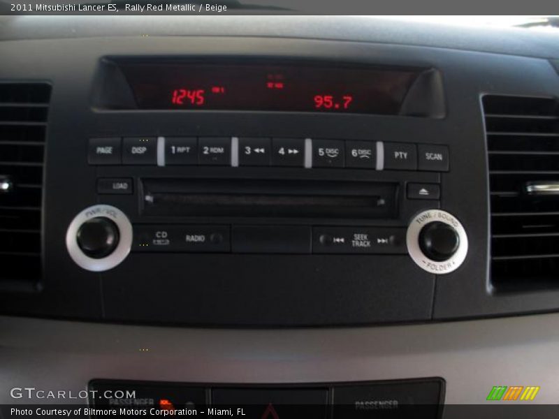 Rally Red Metallic / Beige 2011 Mitsubishi Lancer ES