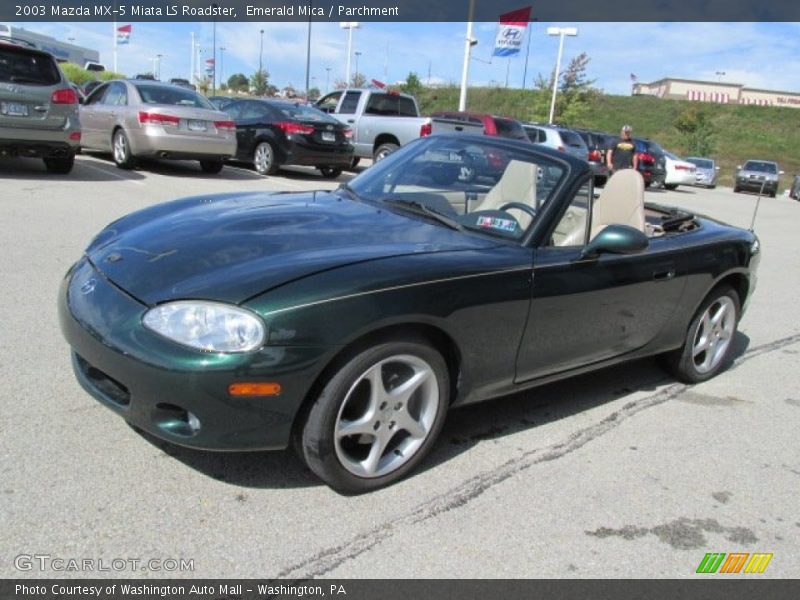Emerald Mica / Parchment 2003 Mazda MX-5 Miata LS Roadster
