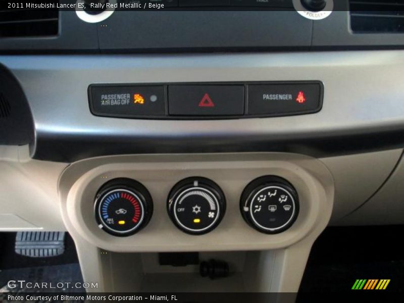 Rally Red Metallic / Beige 2011 Mitsubishi Lancer ES