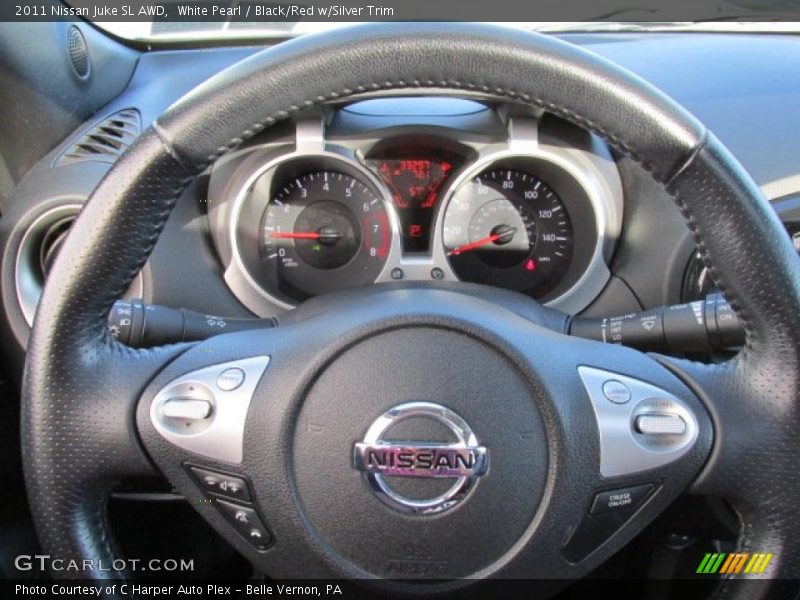 White Pearl / Black/Red w/Silver Trim 2011 Nissan Juke SL AWD