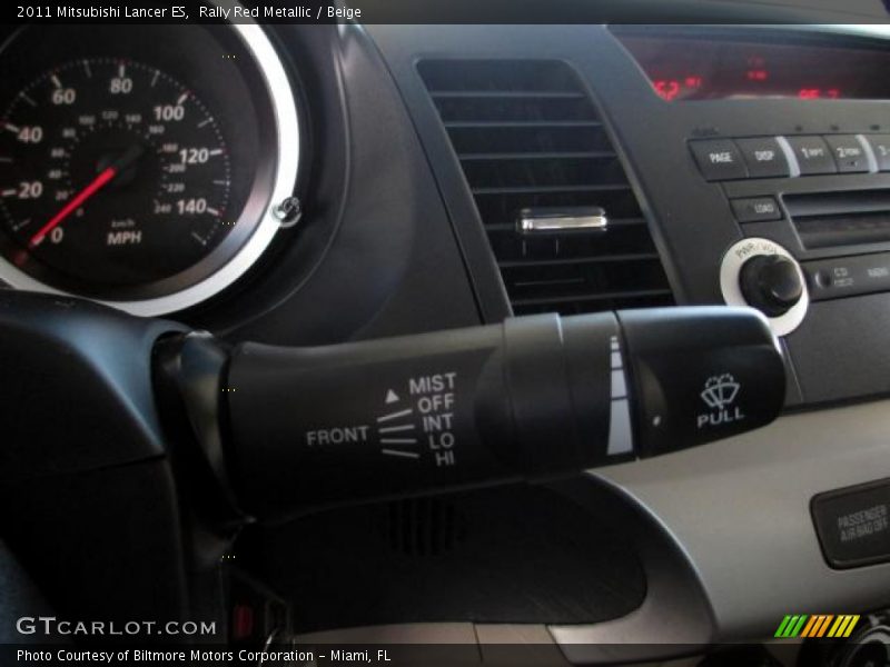 Rally Red Metallic / Beige 2011 Mitsubishi Lancer ES
