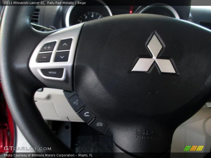 Rally Red Metallic / Beige 2011 Mitsubishi Lancer ES