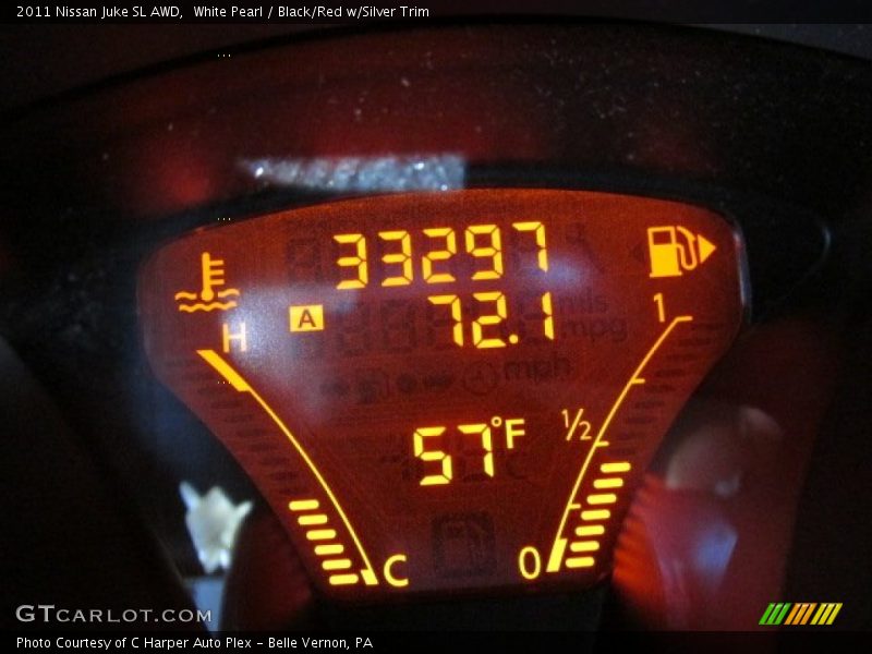 White Pearl / Black/Red w/Silver Trim 2011 Nissan Juke SL AWD