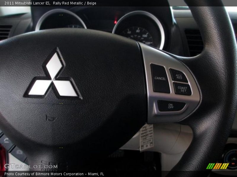 Rally Red Metallic / Beige 2011 Mitsubishi Lancer ES