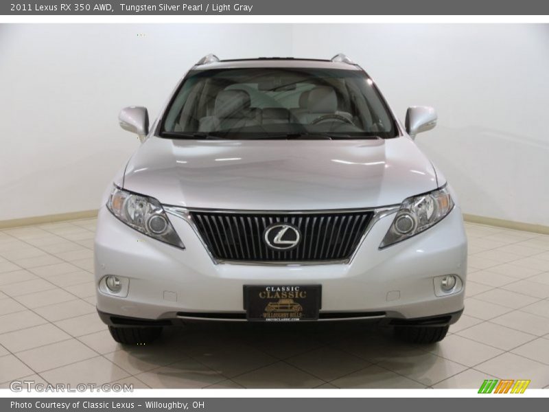 Tungsten Silver Pearl / Light Gray 2011 Lexus RX 350 AWD