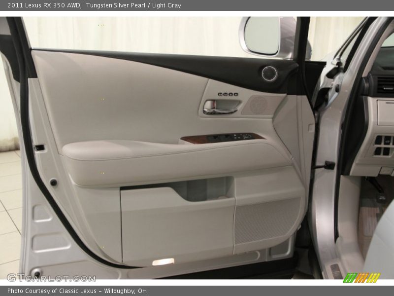 Tungsten Silver Pearl / Light Gray 2011 Lexus RX 350 AWD
