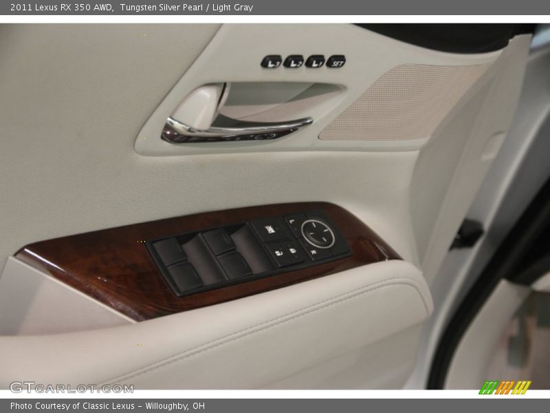 Tungsten Silver Pearl / Light Gray 2011 Lexus RX 350 AWD