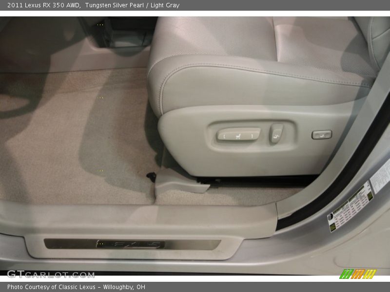 Tungsten Silver Pearl / Light Gray 2011 Lexus RX 350 AWD