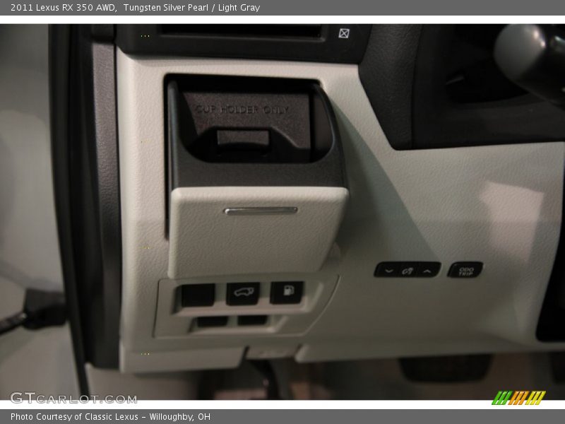 Tungsten Silver Pearl / Light Gray 2011 Lexus RX 350 AWD