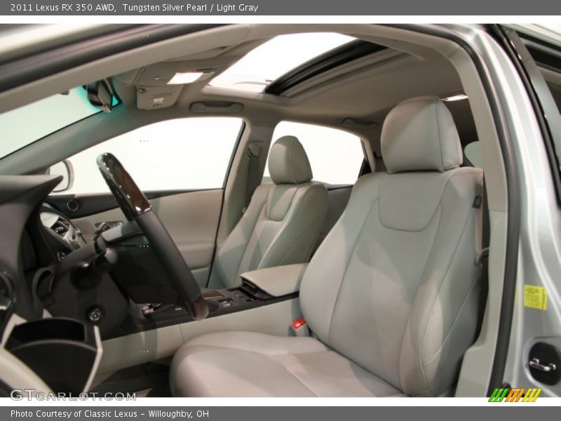 Tungsten Silver Pearl / Light Gray 2011 Lexus RX 350 AWD
