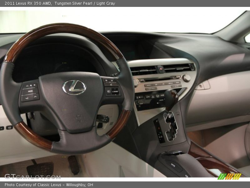 Tungsten Silver Pearl / Light Gray 2011 Lexus RX 350 AWD