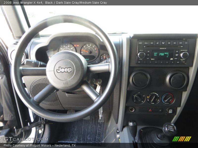 Black / Dark Slate Gray/Medium Slate Gray 2008 Jeep Wrangler X 4x4