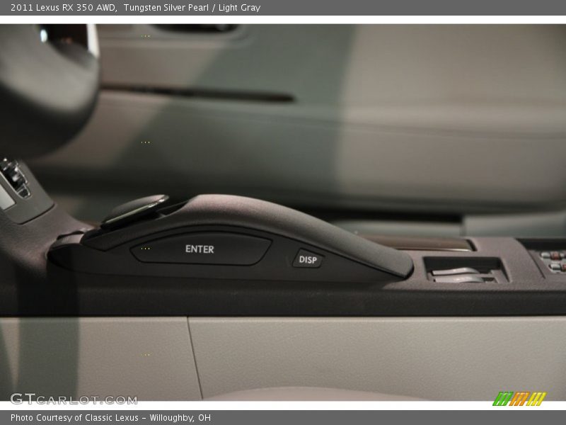 Tungsten Silver Pearl / Light Gray 2011 Lexus RX 350 AWD