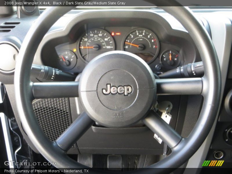 Black / Dark Slate Gray/Medium Slate Gray 2008 Jeep Wrangler X 4x4