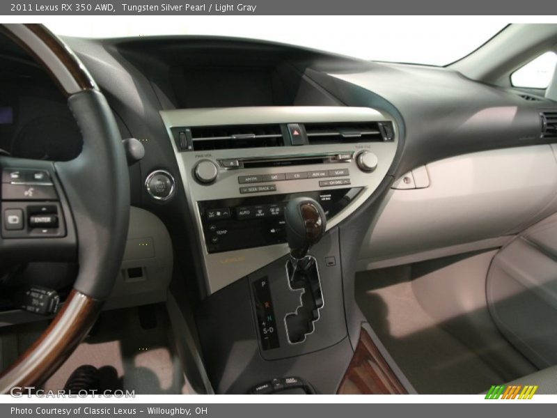 Tungsten Silver Pearl / Light Gray 2011 Lexus RX 350 AWD