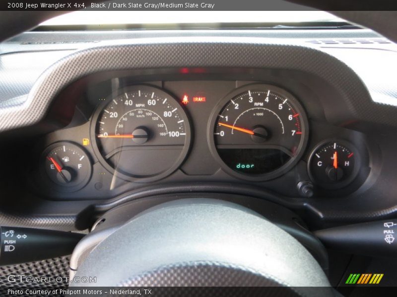 Black / Dark Slate Gray/Medium Slate Gray 2008 Jeep Wrangler X 4x4