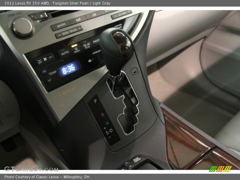 Tungsten Silver Pearl / Light Gray 2011 Lexus RX 350 AWD