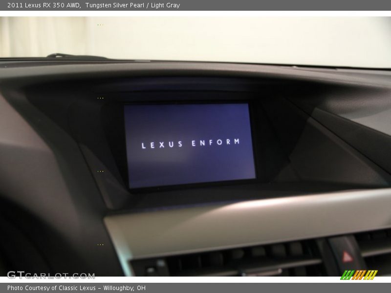 Tungsten Silver Pearl / Light Gray 2011 Lexus RX 350 AWD